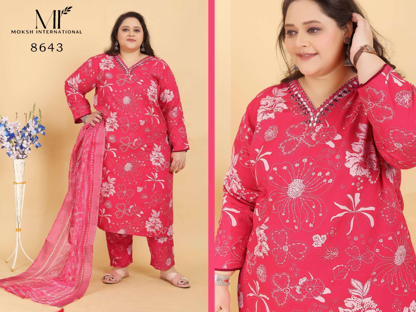 MOKSH BIG SIZE ANGEL VOL 2 PREMIUM DESIGNS 3 PIECE BIG SIZE WOMEN 