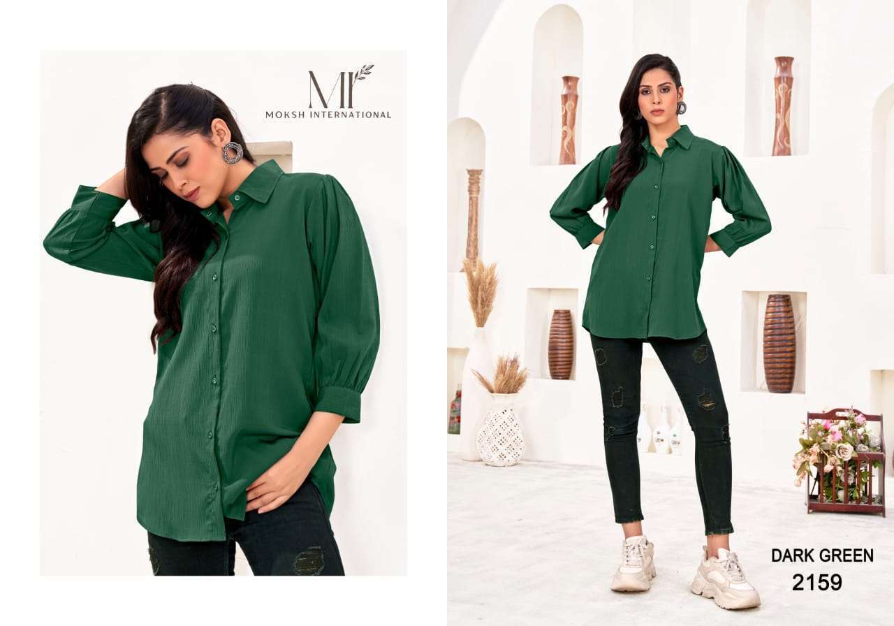 MOKSH DREAMS SHIRT VOL 2 WESTERN STYLE COTTON WOMEN SHIRT DEALER