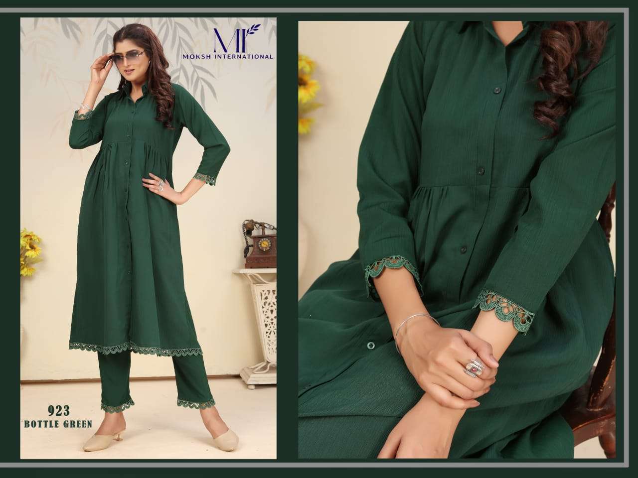 MOKSH VOL 1 READYMADE KURTI WITH BOTTON SET WOMEN WHOLESALE SURAT