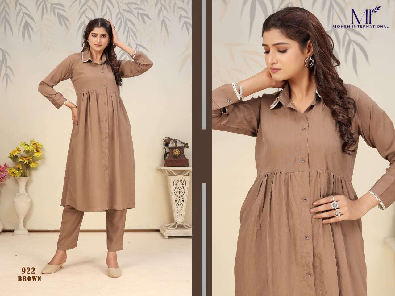 MOKSH VOL 1 READYMADE KURTI WITH BOTTON SET WOMEN WHOLESALE SURAT