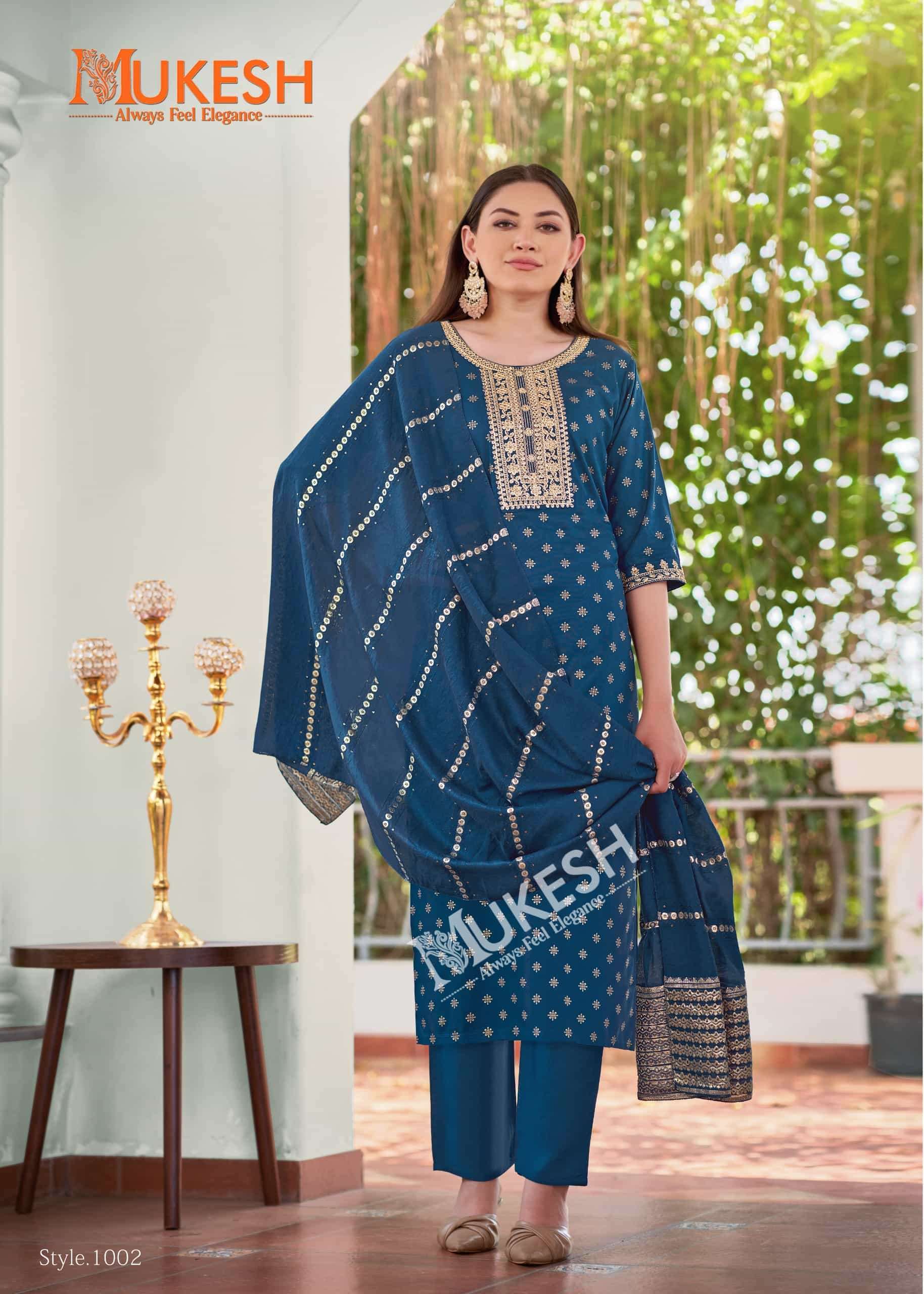 MUKESH MUSKAAN DESIGNER RAYON FOIL SALWAR SUIT FESTIVAL CATALOG