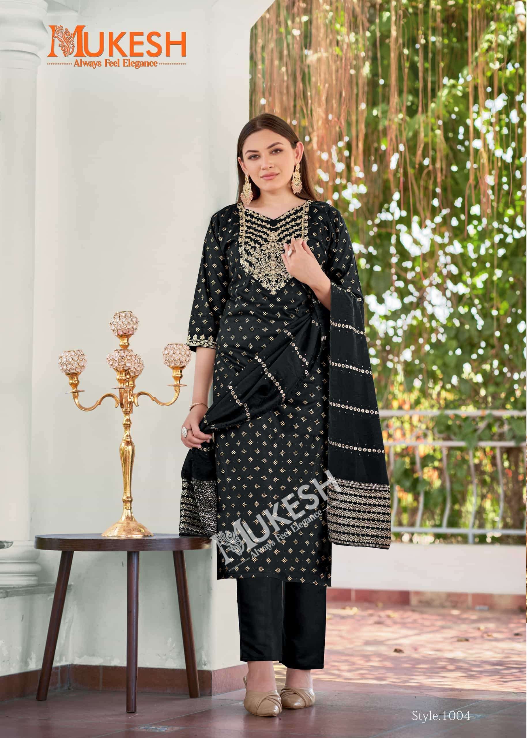 MUKESH MUSKAAN DESIGNER RAYON FOIL SALWAR SUIT FESTIVAL CATALOG