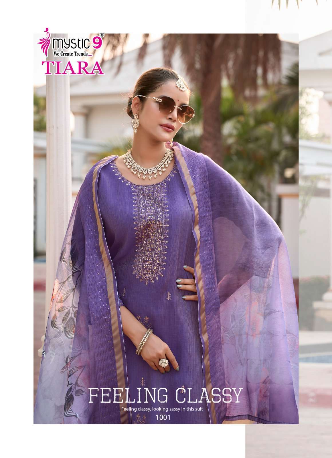 MYSTIC9 TIARA READYMADE SHIMMER FABRIC SUIT COLLECTION ONLINE