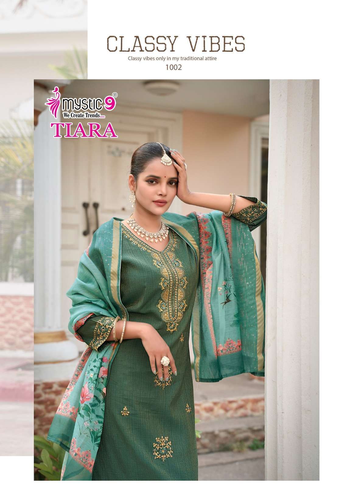 MYSTIC9 TIARA READYMADE SHIMMER FABRIC SUIT COLLECTION ONLINE