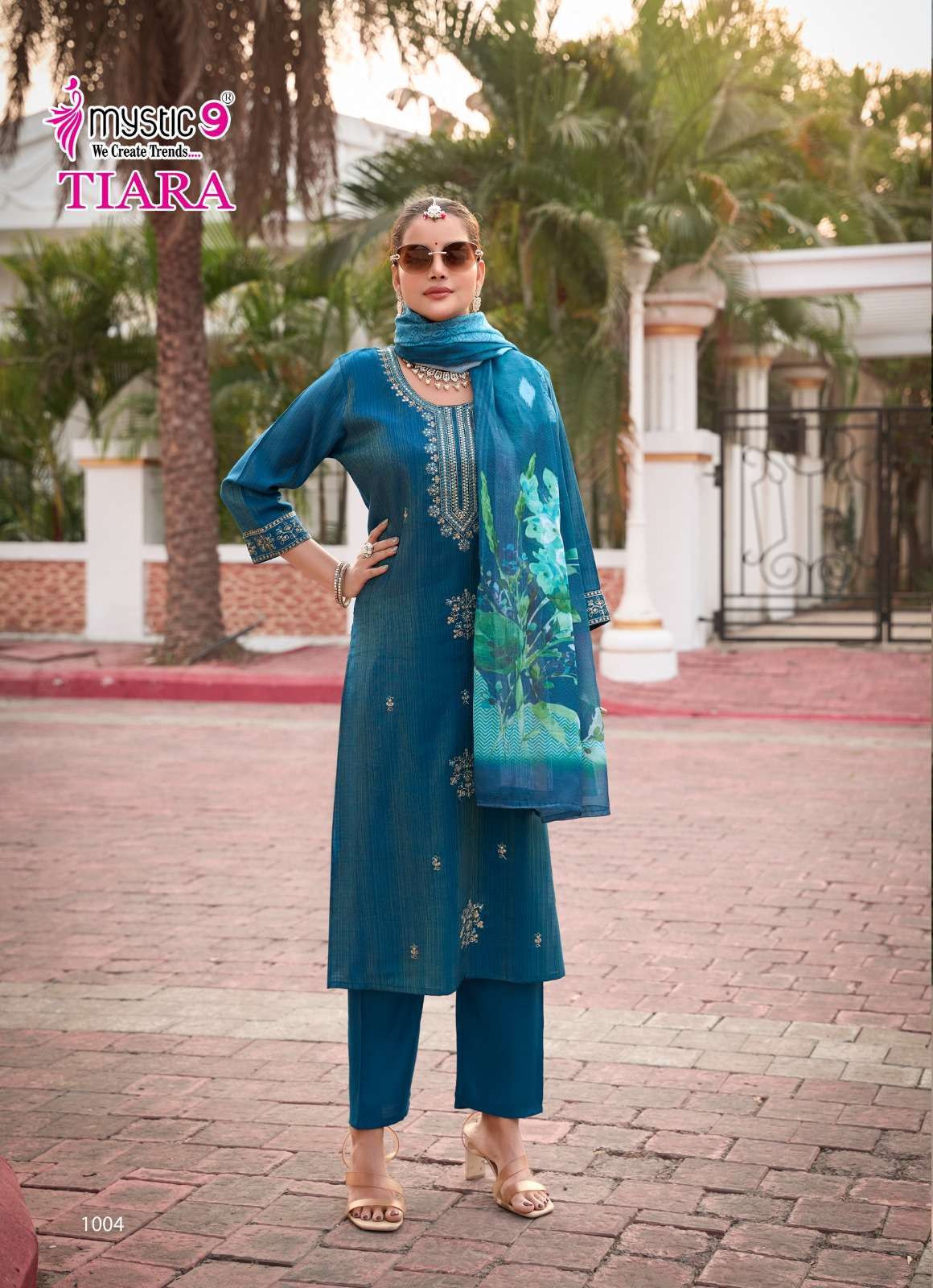 MYSTIC9 TIARA READYMADE SHIMMER FABRIC SUIT COLLECTION ONLINE