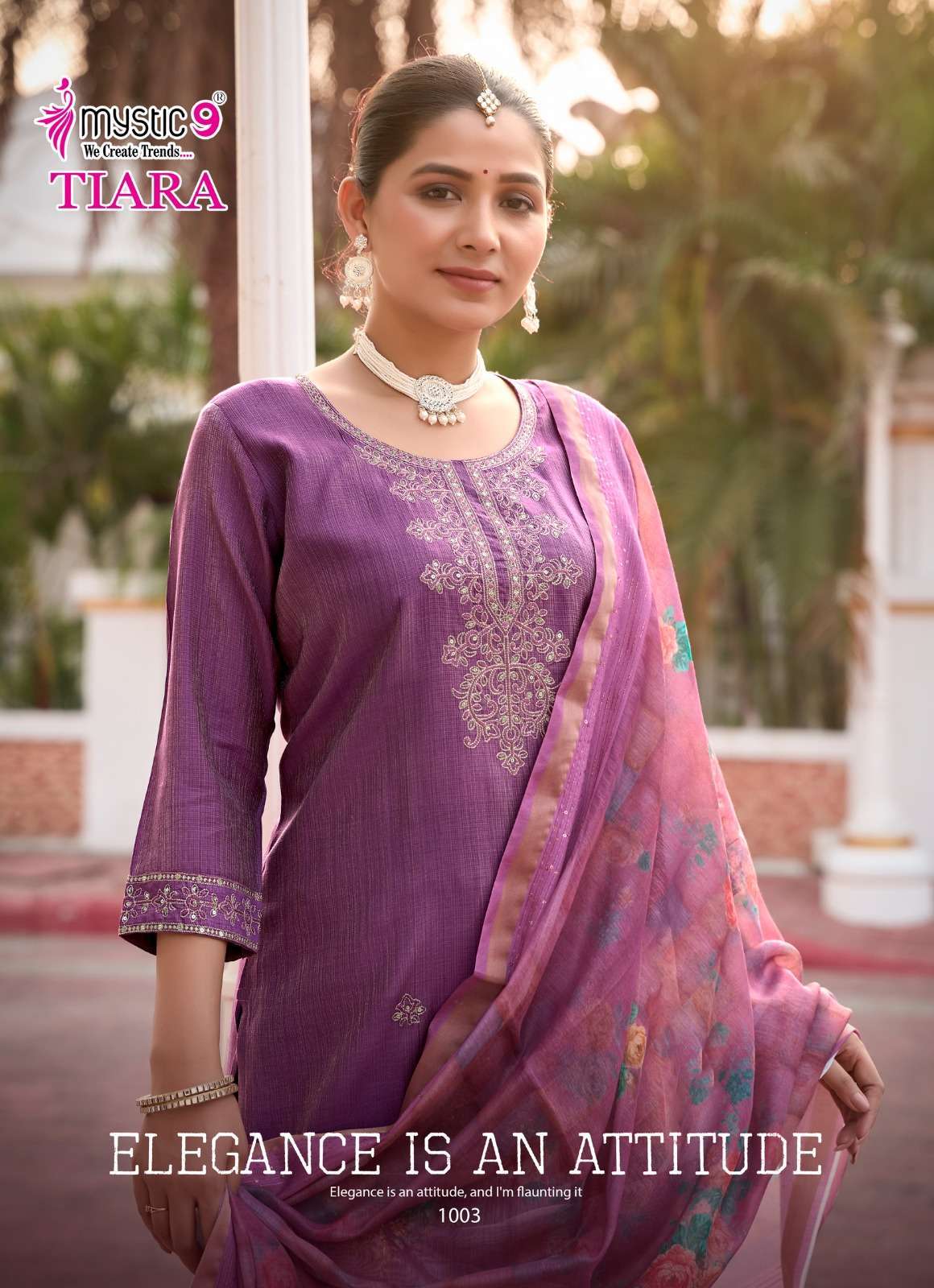 MYSTIC9 TIARA READYMADE SHIMMER FABRIC SUIT COLLECTION ONLINE