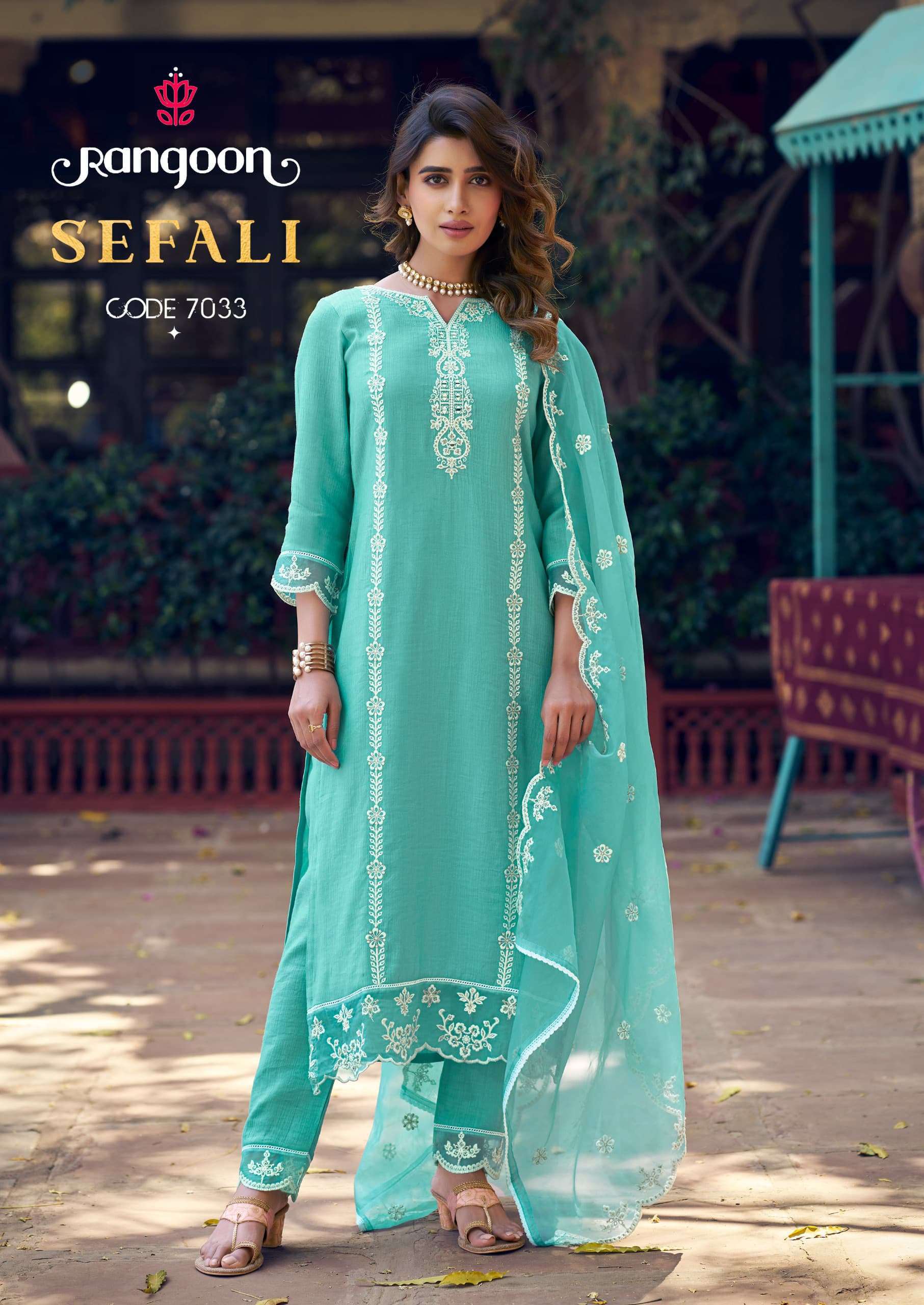RANGOON SEFALI DESIGNER SALWAR SUIT FESTIVAL CLOTH SUPPLIER