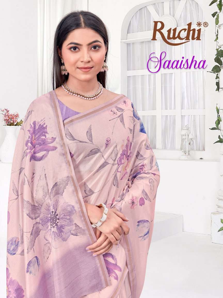 RUCHI SAREE SAAISHA VOL 2 DIGITAL PRINTED FANCY SILK FABRIC SAREE 