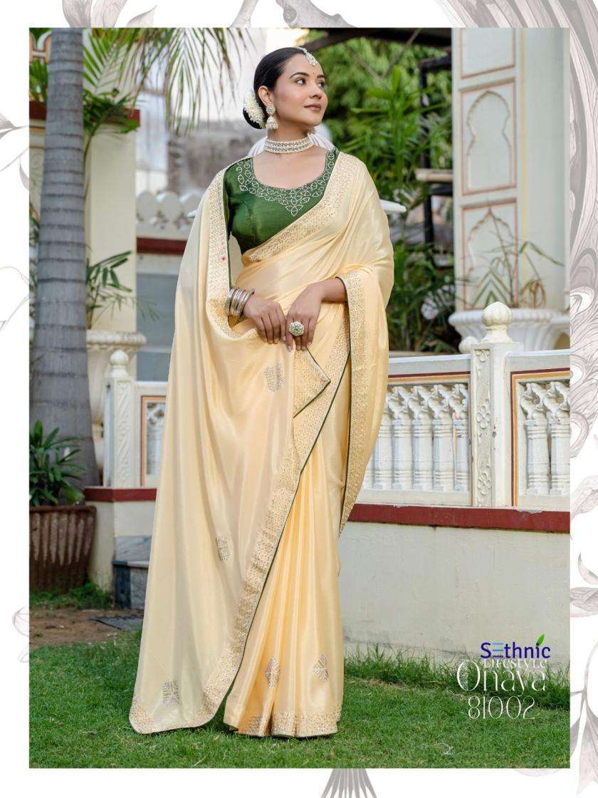 SETHNIC LIFESTYLE ONAYA ULTRASOFT CHINON SILK HEAVY LOOK SAREE
