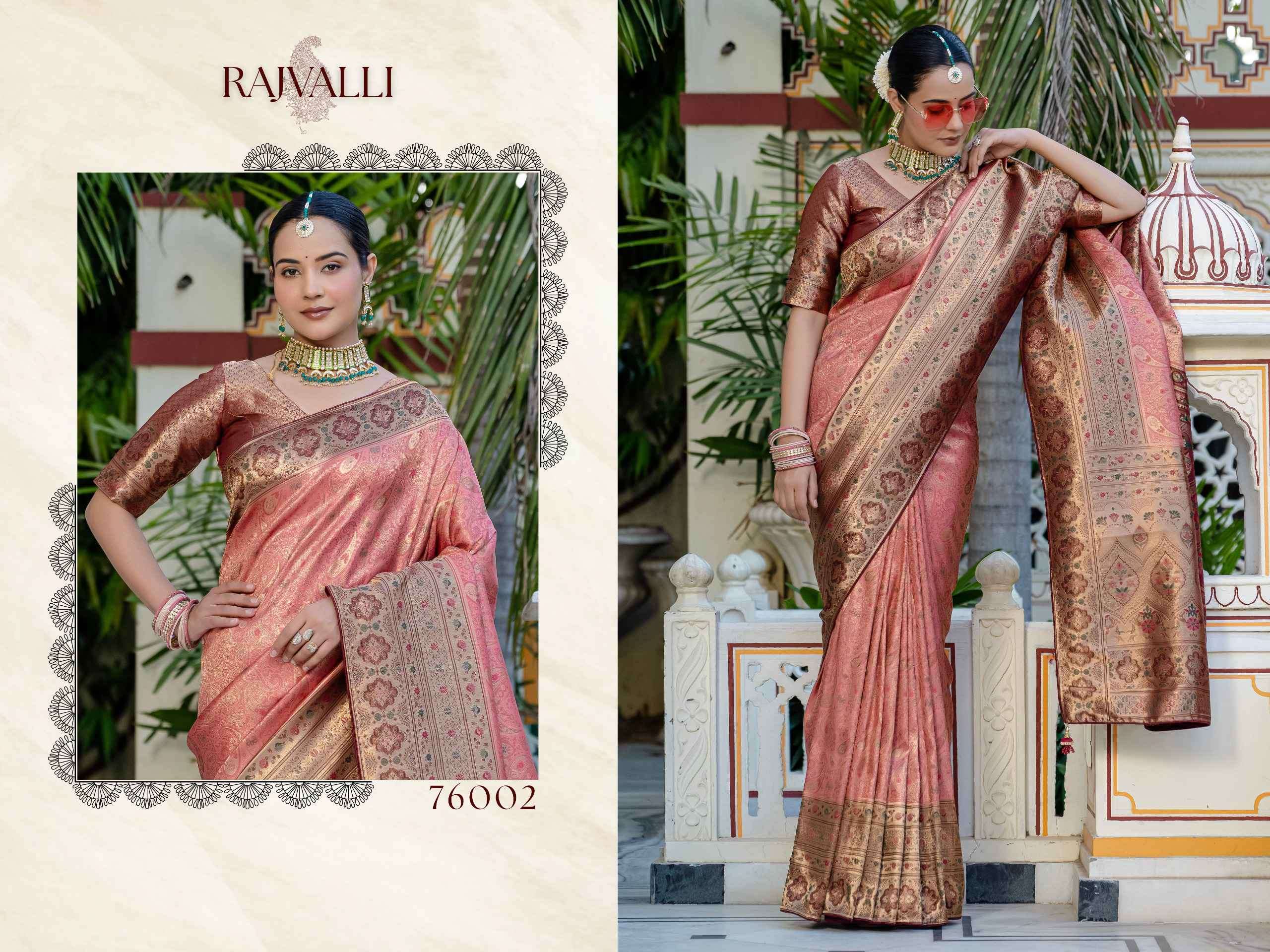 SETHNIC LIFESTYLE RAJVALLI 76001 SERIES KANJIVARAM SILK RICH LOOK SAREE 