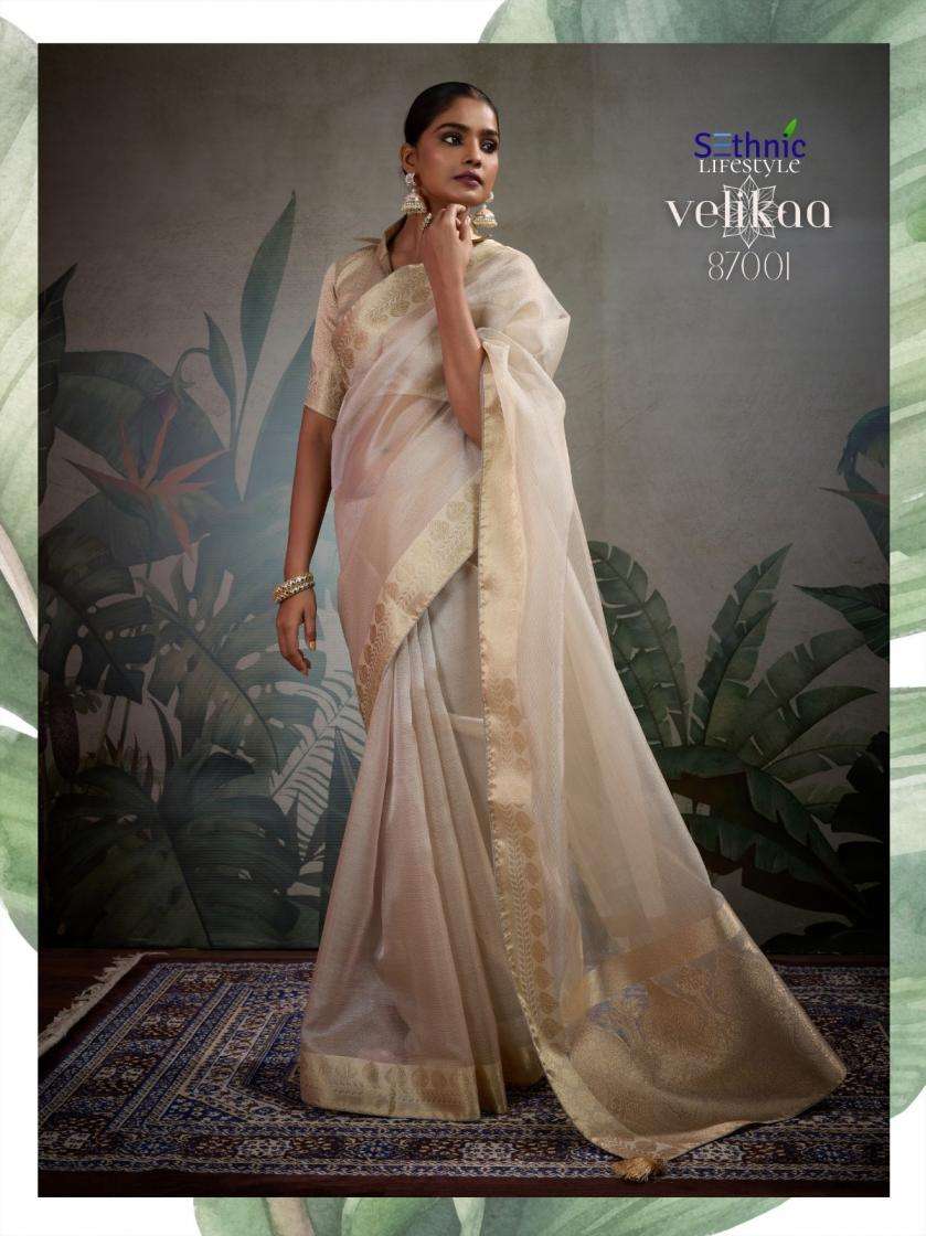 SETHNIC LIFESTYLE VELIKAA TISSUE BASE ETHNIC STYLE SAREE 