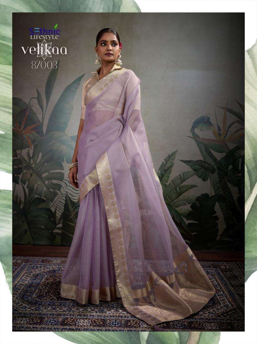 SETHNIC LIFESTYLE VELIKAA TISSUE BASE ETHNIC STYLE SAREE 