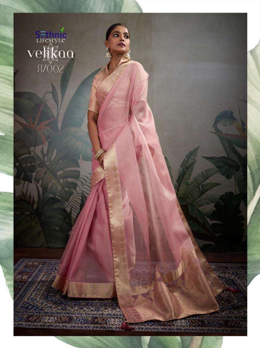 SETHNIC LIFESTYLE VELIKAA TISSUE BASE ETHNIC STYLE SAREE 
