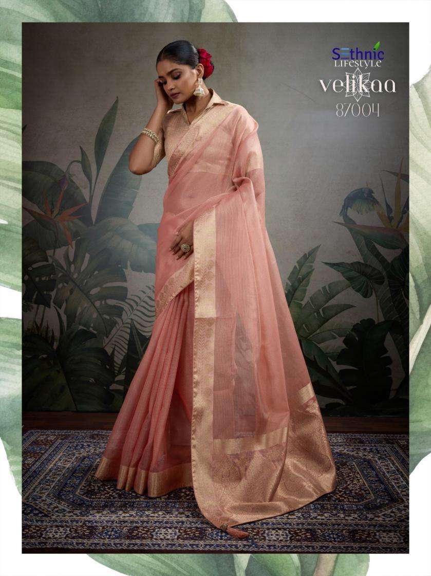 SETHNIC LIFESTYLE VELIKAA TISSUE BASE ETHNIC STYLE SAREE 