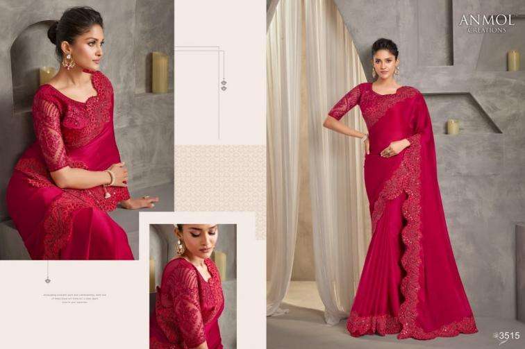 ANMOL CREATION SHADES VOL 9 WEDDING SPECIAL HEAVY LOOK SAREE 