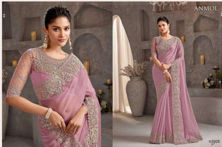 ANMOL CREATION SHADES VOL 9 WEDDING SPECIAL HEAVY LOOK SAREE 