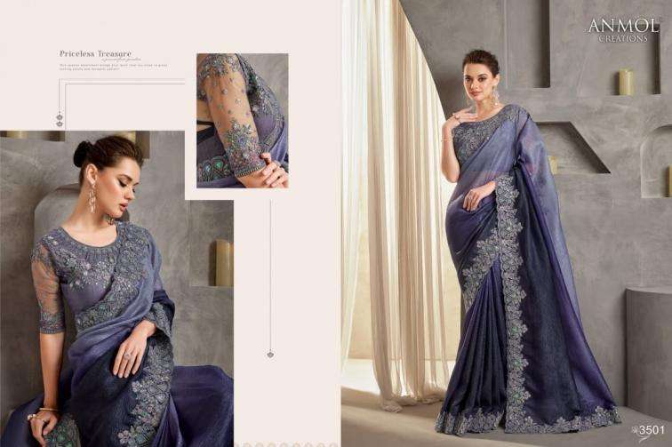 ANMOL CREATION SHADES VOL 9 WEDDING SPECIAL HEAVY LOOK SAREE 