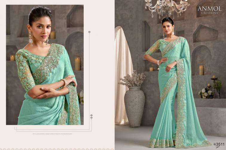 ANMOL CREATION SHADES VOL 9 WEDDING SPECIAL HEAVY LOOK SAREE 