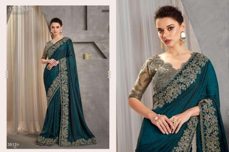 ANMOL CREATION SHADES VOL 9 WEDDING SPECIAL HEAVY LOOK SAREE 