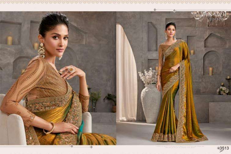 ANMOL CREATION SHADES VOL 9 WEDDING SPECIAL HEAVY LOOK SAREE 