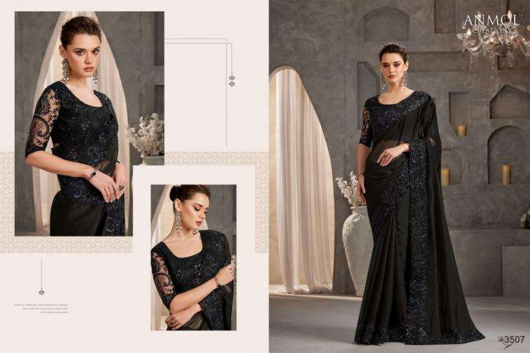 ANMOL CREATION SHADES VOL 9 WEDDING SPECIAL HEAVY LOOK SAREE 