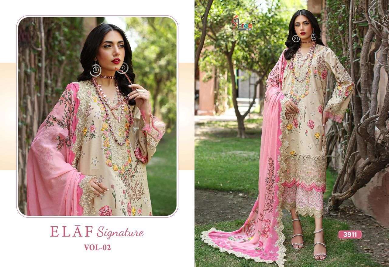 SHREE FABS ELAF SIGNATURE VOL 2 TOP PAKISTANI DESIGN UNSTITCH SUIT SUPPLIER 