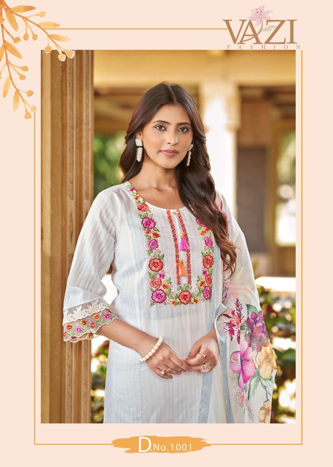 VAZI FASHION SEHNAI FESTIVAL CASUAL COTTON KURTI PANT DUPATTA SET SHOP