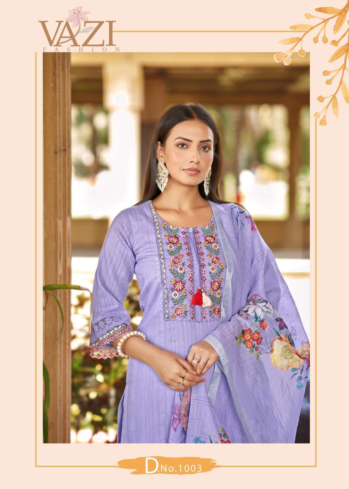 VAZI FASHION SEHNAI FESTIVAL CASUAL COTTON KURTI PANT DUPATTA SET SHOP