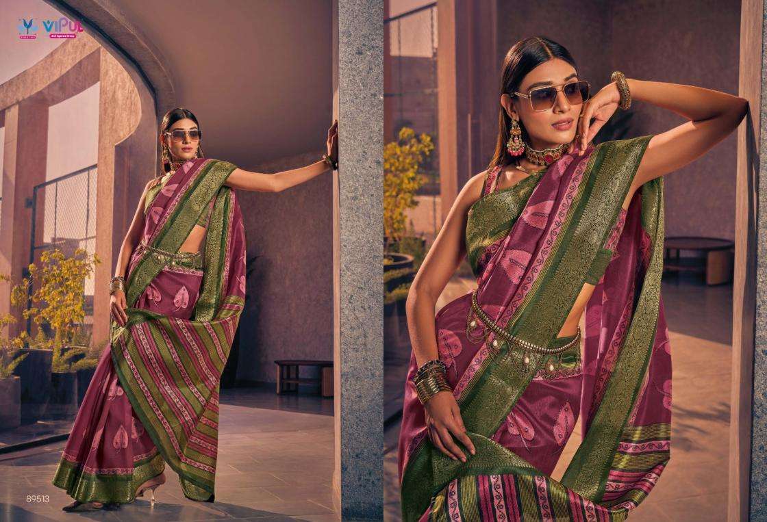 VIPUL VENUS SILK TWO TONE SILK FABRIC FANCY SAREE 