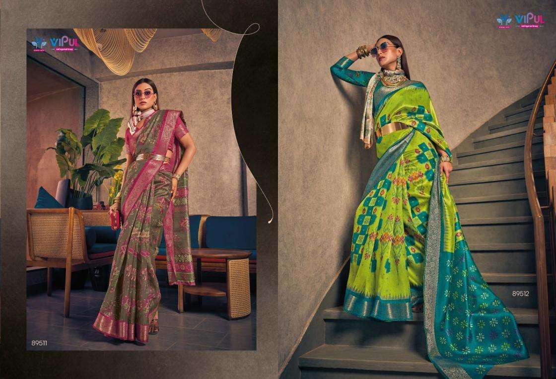 VIPUL VENUS SILK TWO TONE SILK FABRIC FANCY SAREE 