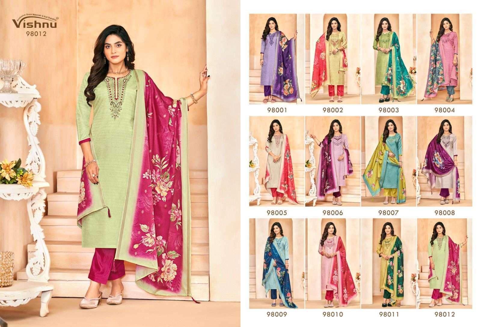 VISHNU MUSKAAN FESTIVAL DESIGNER SILK LADIES SUIT COLLECTION SHOP 