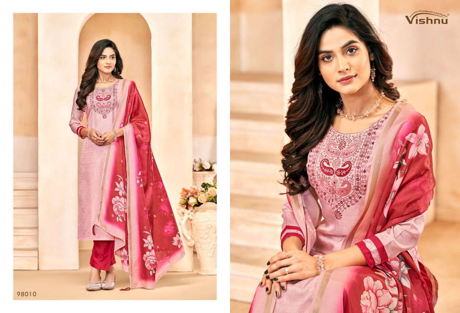 VISHNU MUSKAAN FESTIVAL DESIGNER SILK LADIES SUIT COLLECTION SHOP 