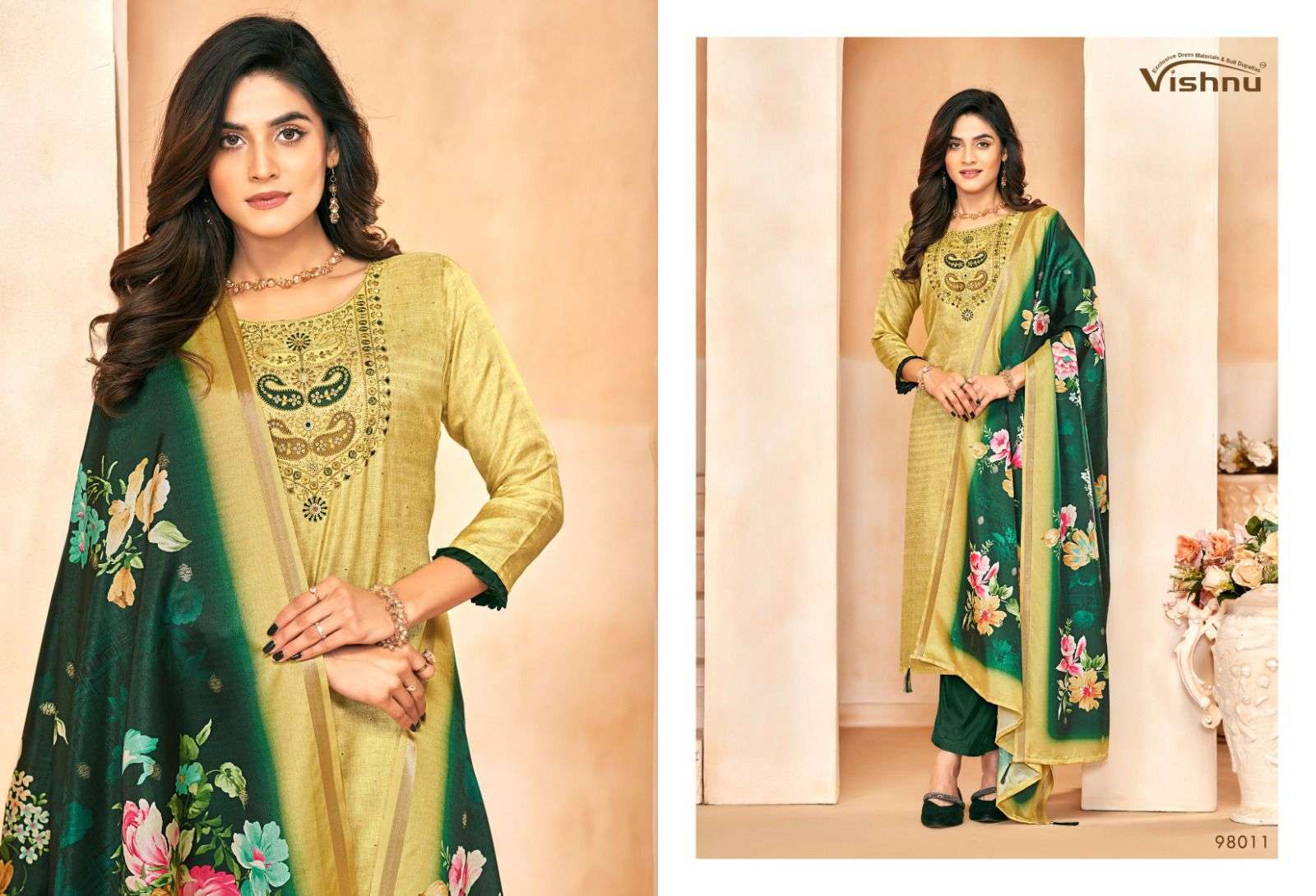 VISHNU MUSKAAN FESTIVAL DESIGNER SILK LADIES SUIT COLLECTION SHOP 