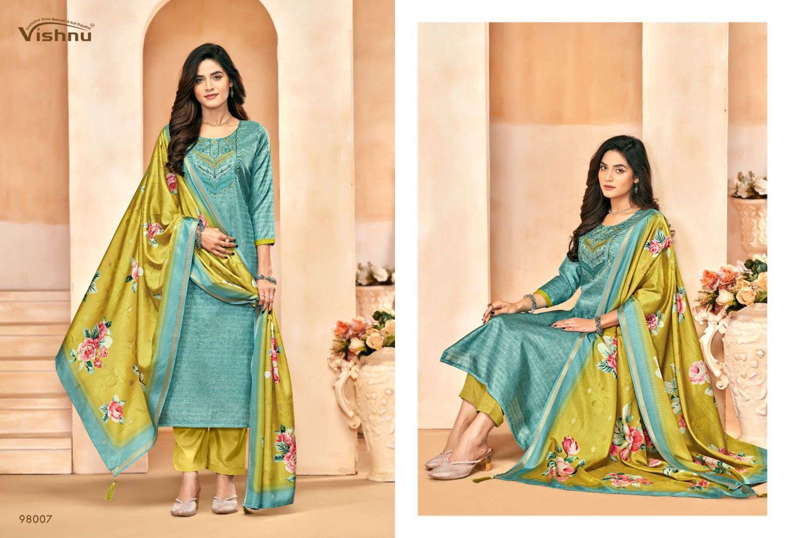 VISHNU MUSKAAN FESTIVAL DESIGNER SILK LADIES SUIT COLLECTION SHOP 