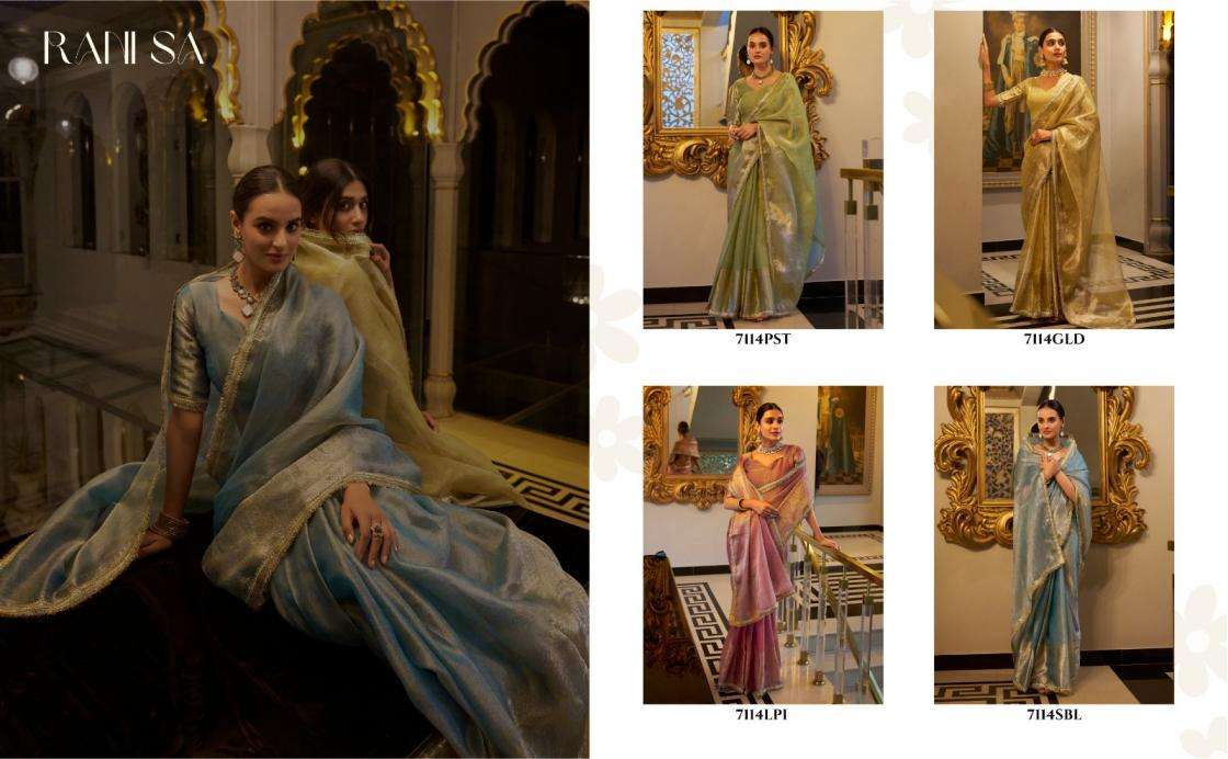 YNF 7114 RANI SA TISSUE SHIMMER BEAUTIFULLOOK SAREE 