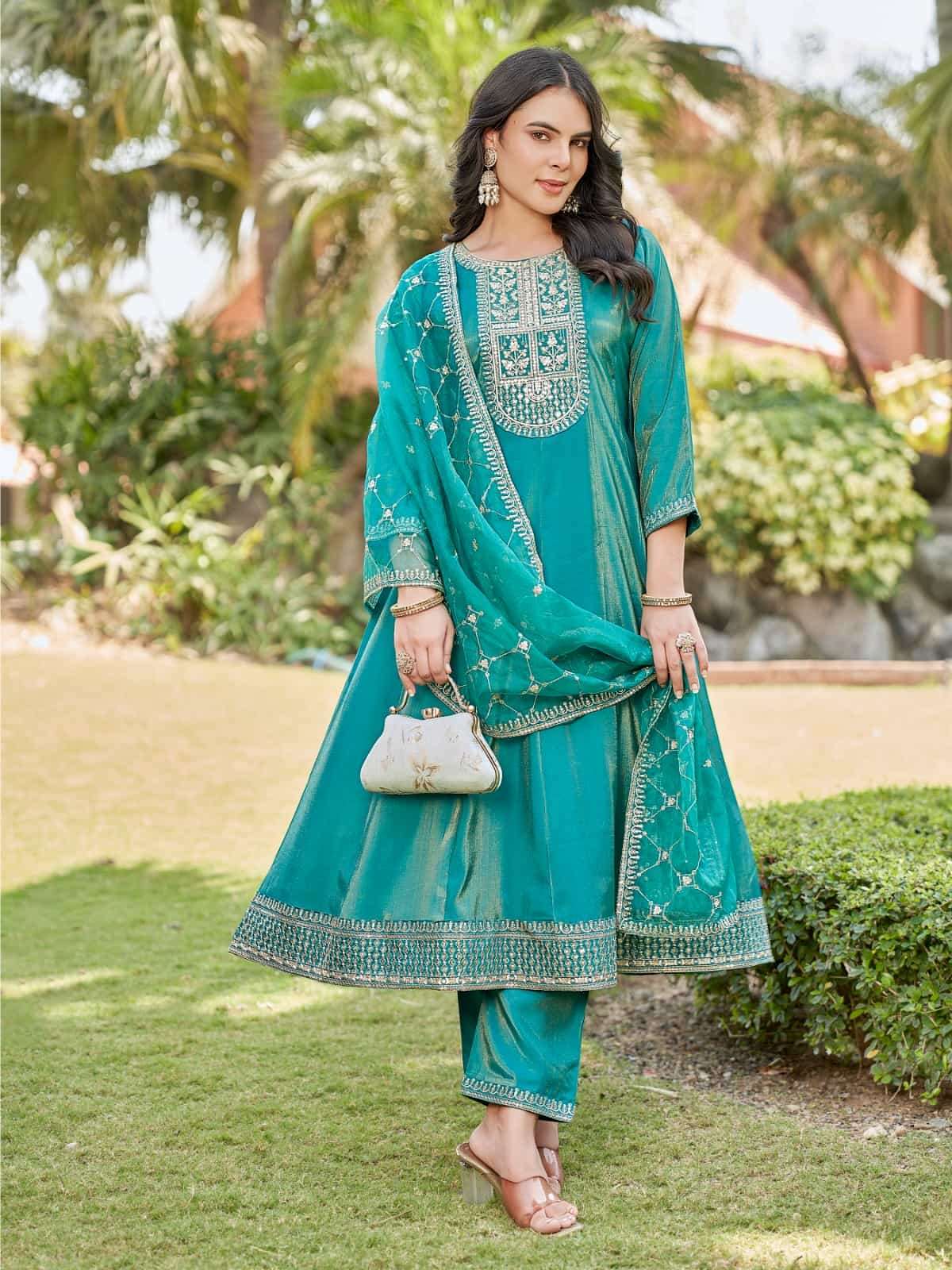 AANCHI ANKITA CASUAL FLAIR SHIMMAR READYMADE KURTI SUIT FOR FESTIVAL CLOTH