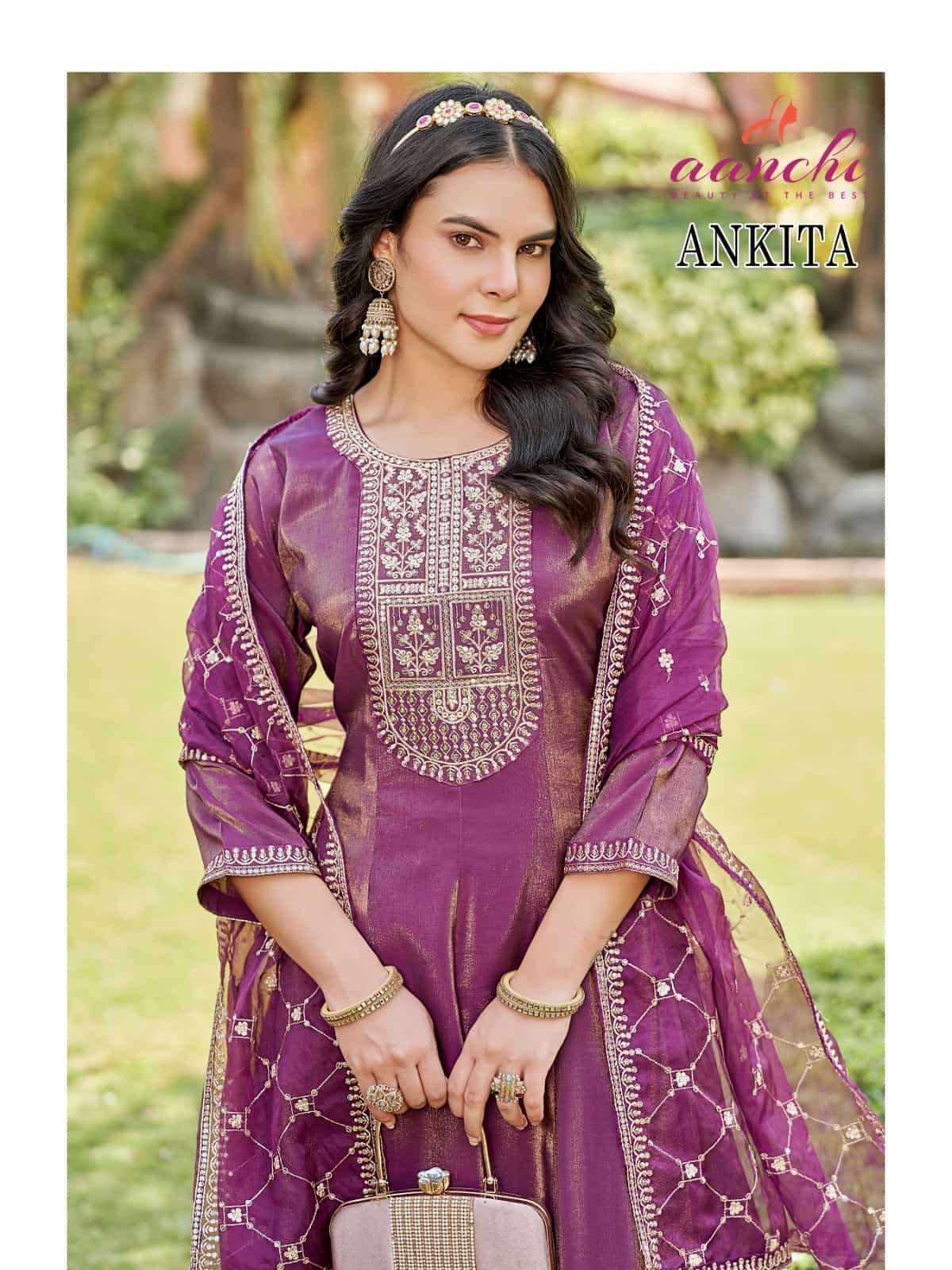 AANCHI ANKITA CASUAL FLAIR SHIMMAR READYMADE KURTI SUIT FOR FESTIVAL CLOTH