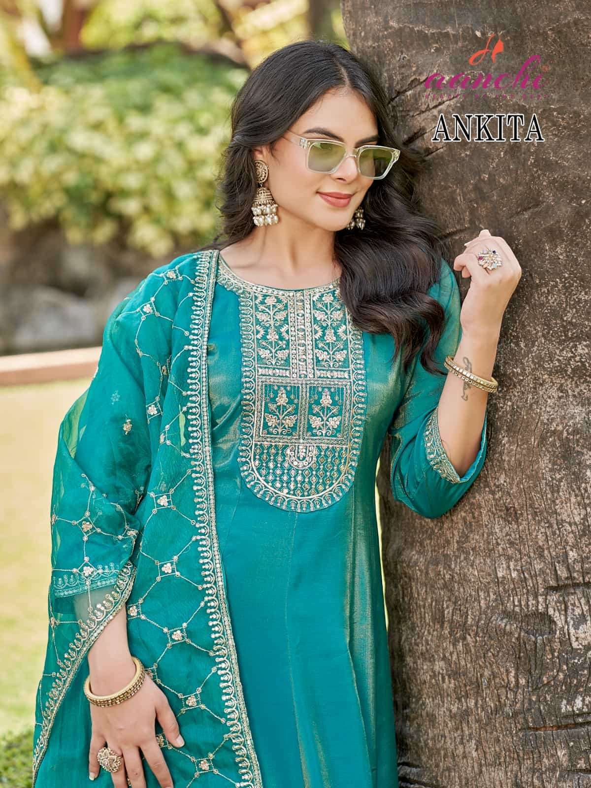 AANCHI ANKITA CASUAL FLAIR SHIMMAR READYMADE KURTI SUIT FOR FESTIVAL CLOTH