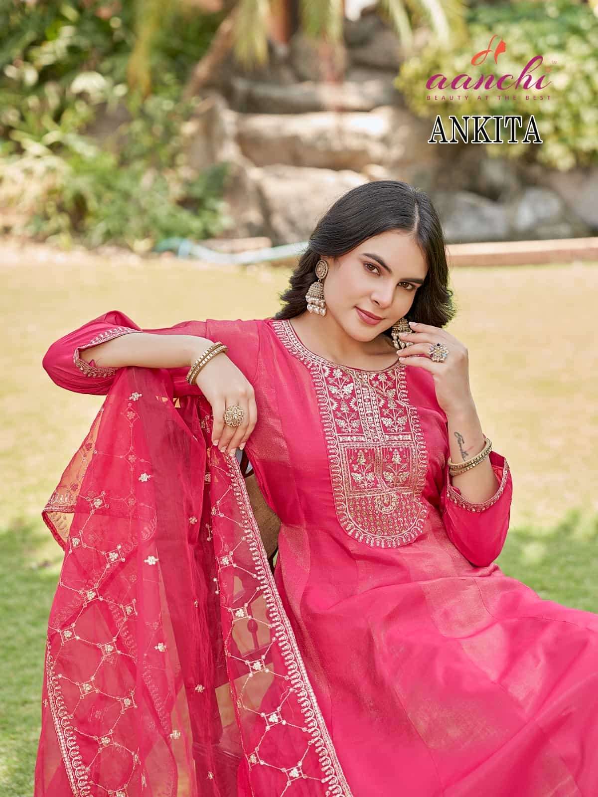 AANCHI ANKITA CASUAL FLAIR SHIMMAR READYMADE KURTI SUIT FOR FESTIVAL CLOTH