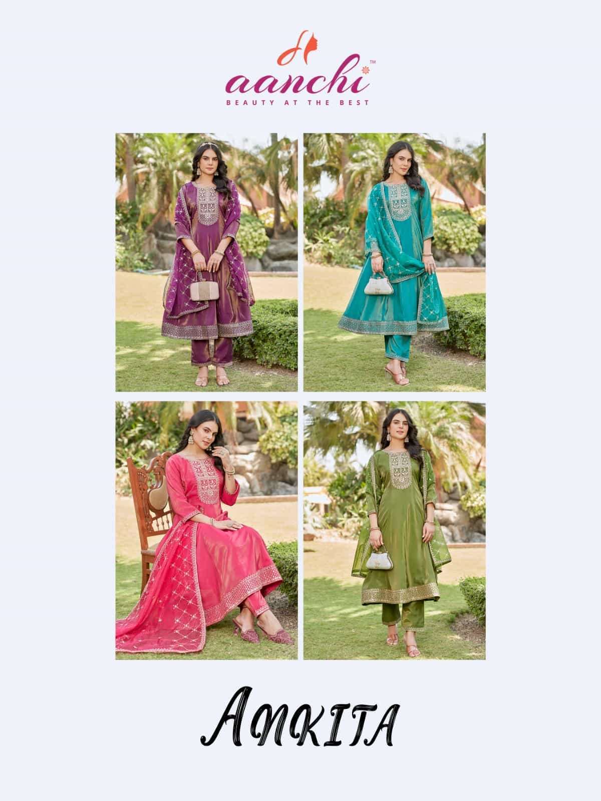 AANCHI ANKITA CASUAL FLAIR SHIMMAR READYMADE KURTI SUIT FOR FESTIVAL CLOTH