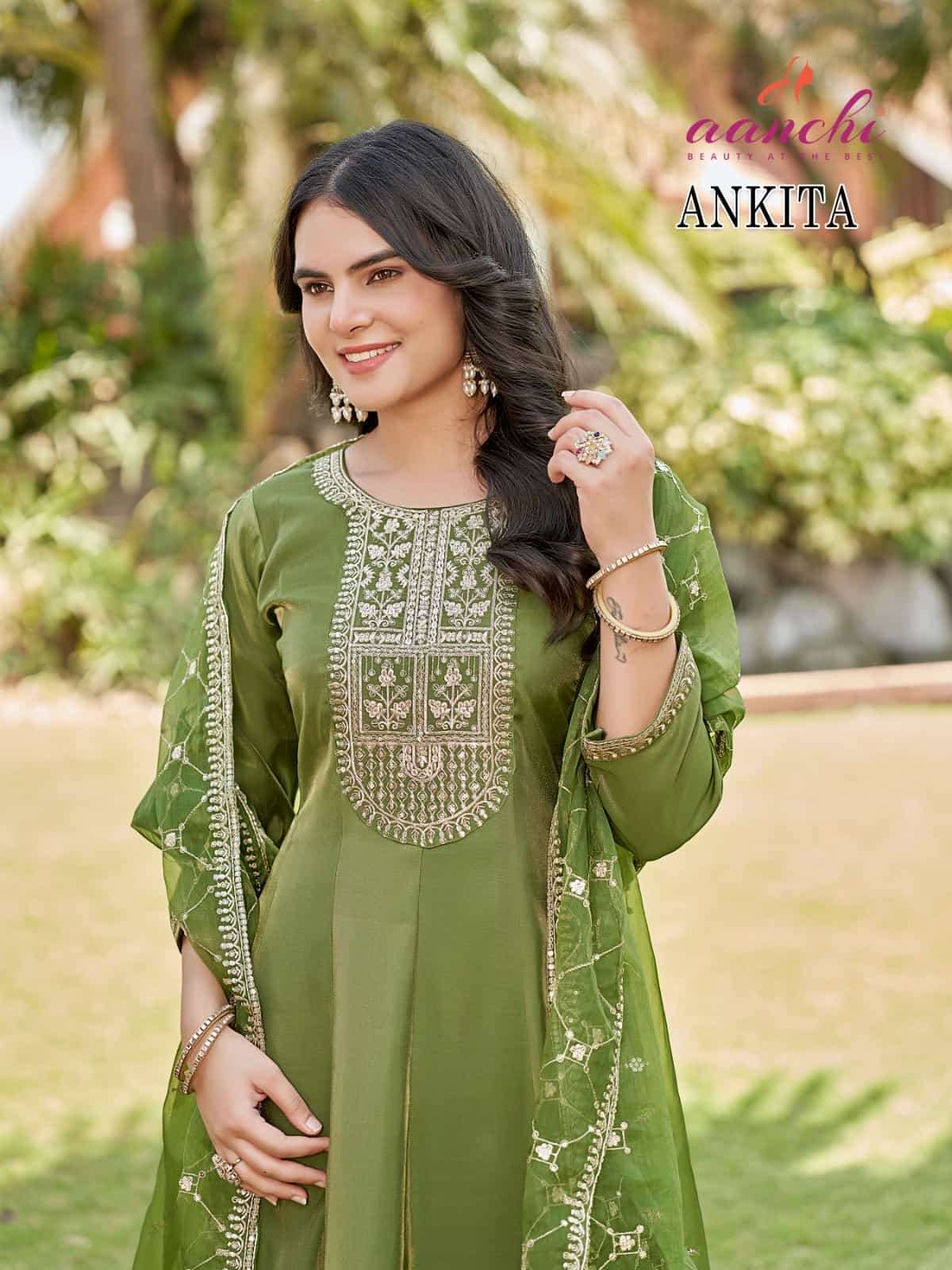 AANCHI ANKITA CASUAL FLAIR SHIMMAR READYMADE KURTI SUIT FOR FESTIVAL CLOTH