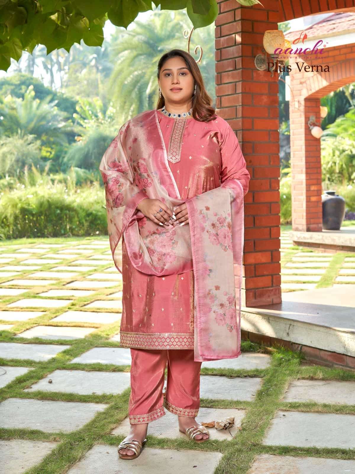 AANCHI PLUS VERNA EXCLUSIVE BIG SIZE WOMEN SILK SUIT FESTIVAL CATAOG 