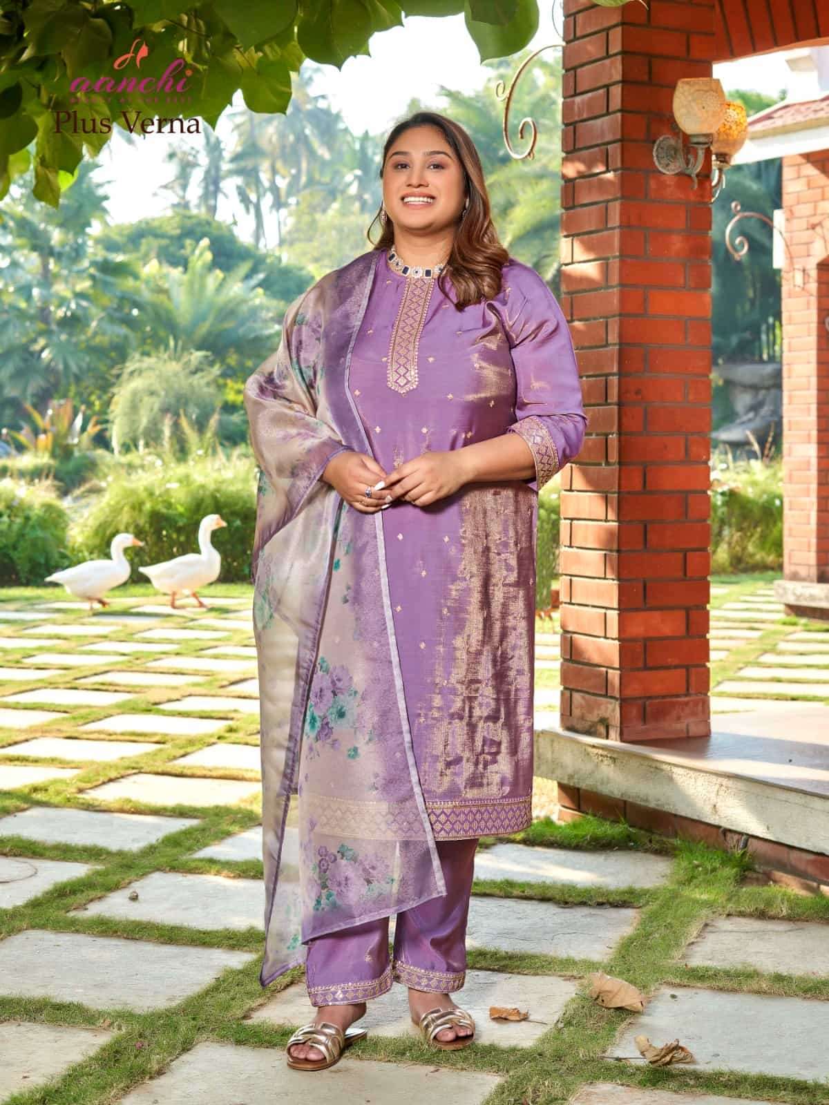 AANCHI PLUS VERNA EXCLUSIVE BIG SIZE WOMEN SILK SUIT FESTIVAL CATAOG 