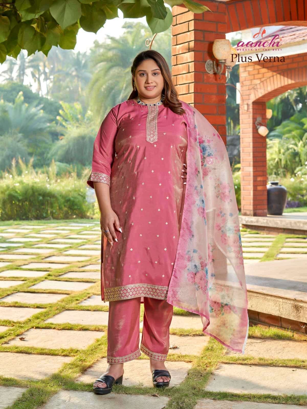 AANCHI PLUS VERNA EXCLUSIVE BIG SIZE WOMEN SILK SUIT FESTIVAL CATAOG 