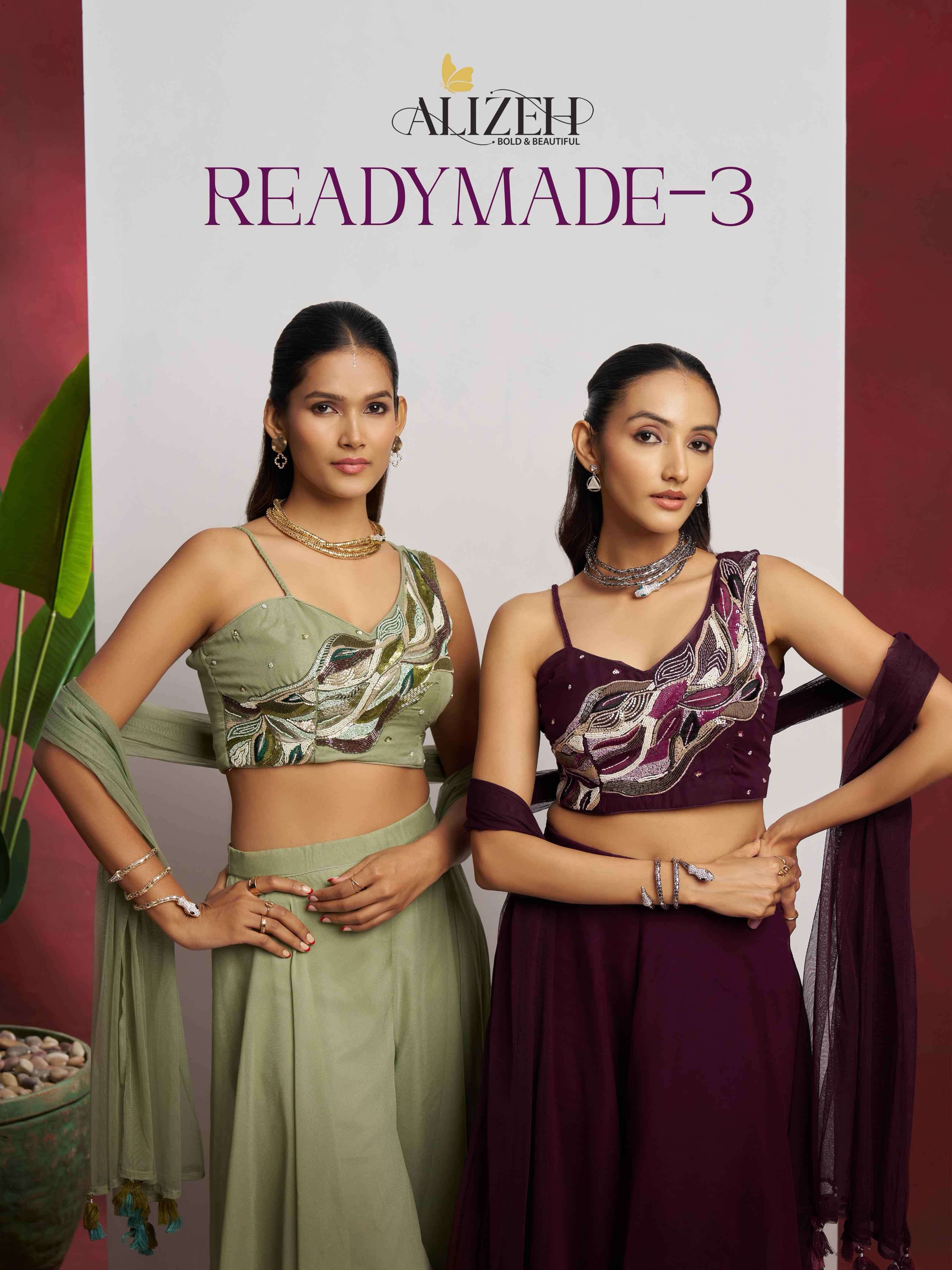 ALIZEH READYMADE VOL 3 INDO WESTERNSTYLE  SUITS 