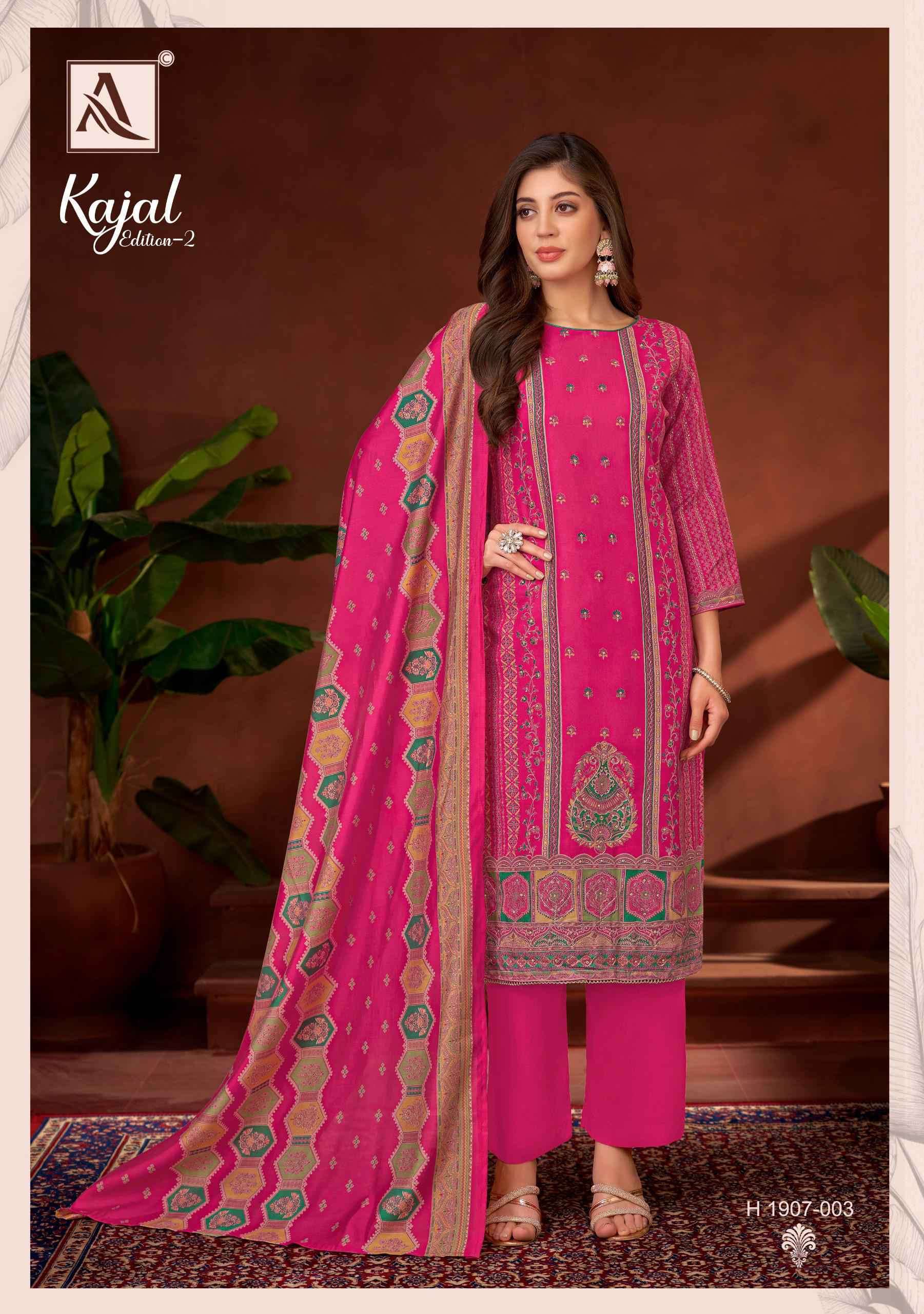 ALOK SUIT KAJAL VOL 2 FANCY BRAND RAYON PRINT SALWAR KAMEEZ CLOTH WOMEN DEALER