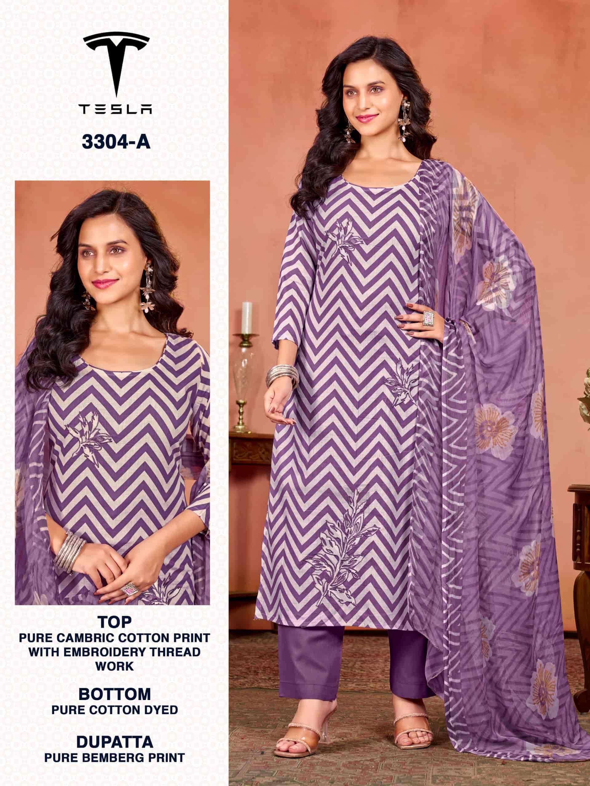 BIPSON TESLA 3304 DESIGNER PRINT COTTON DRESS MATERIAL SUPPLIER