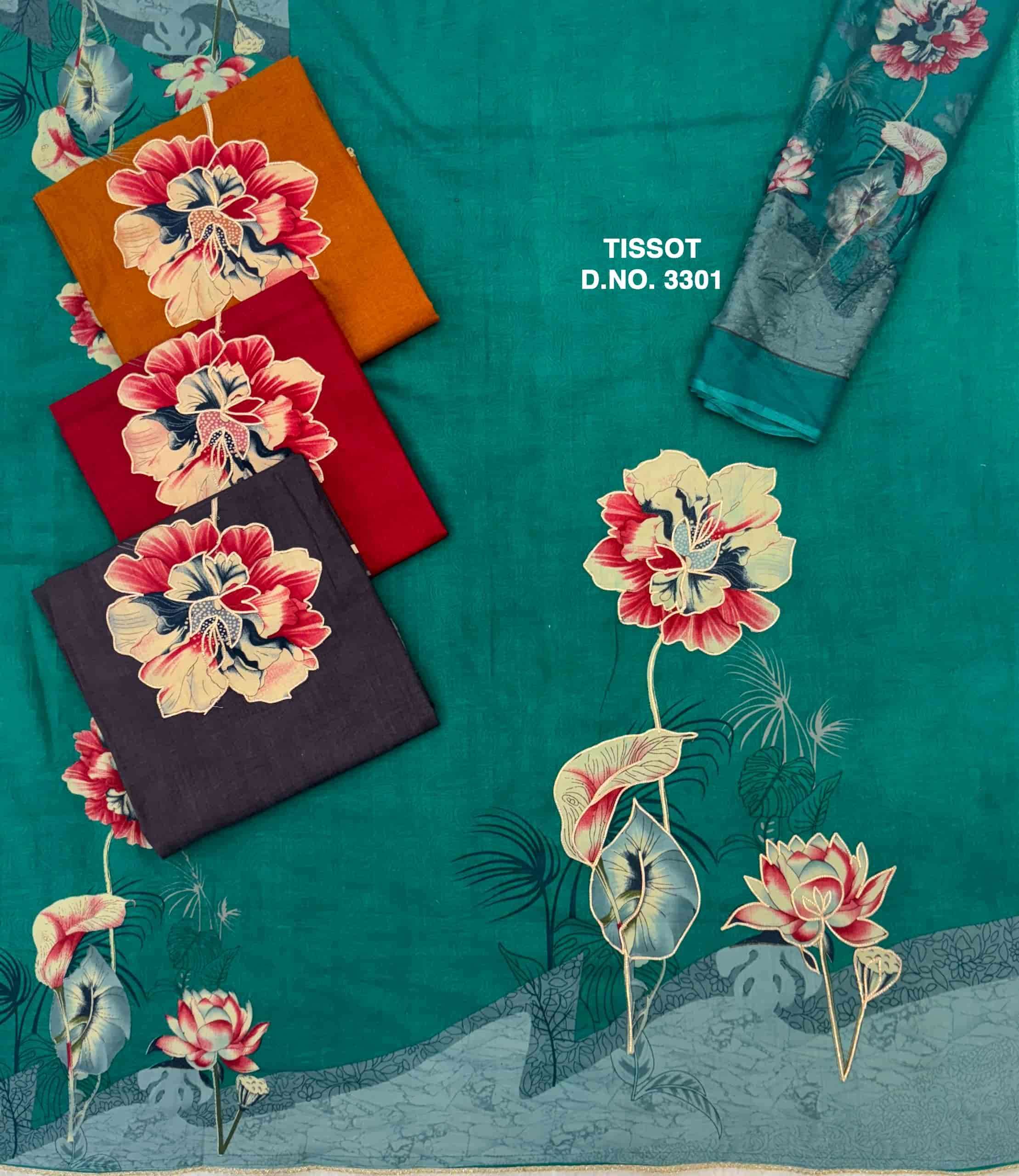 BIPSON TISSOT 3301 PURE CAMBRIC COTTON PRINT SALWAR SUIT RESELLER