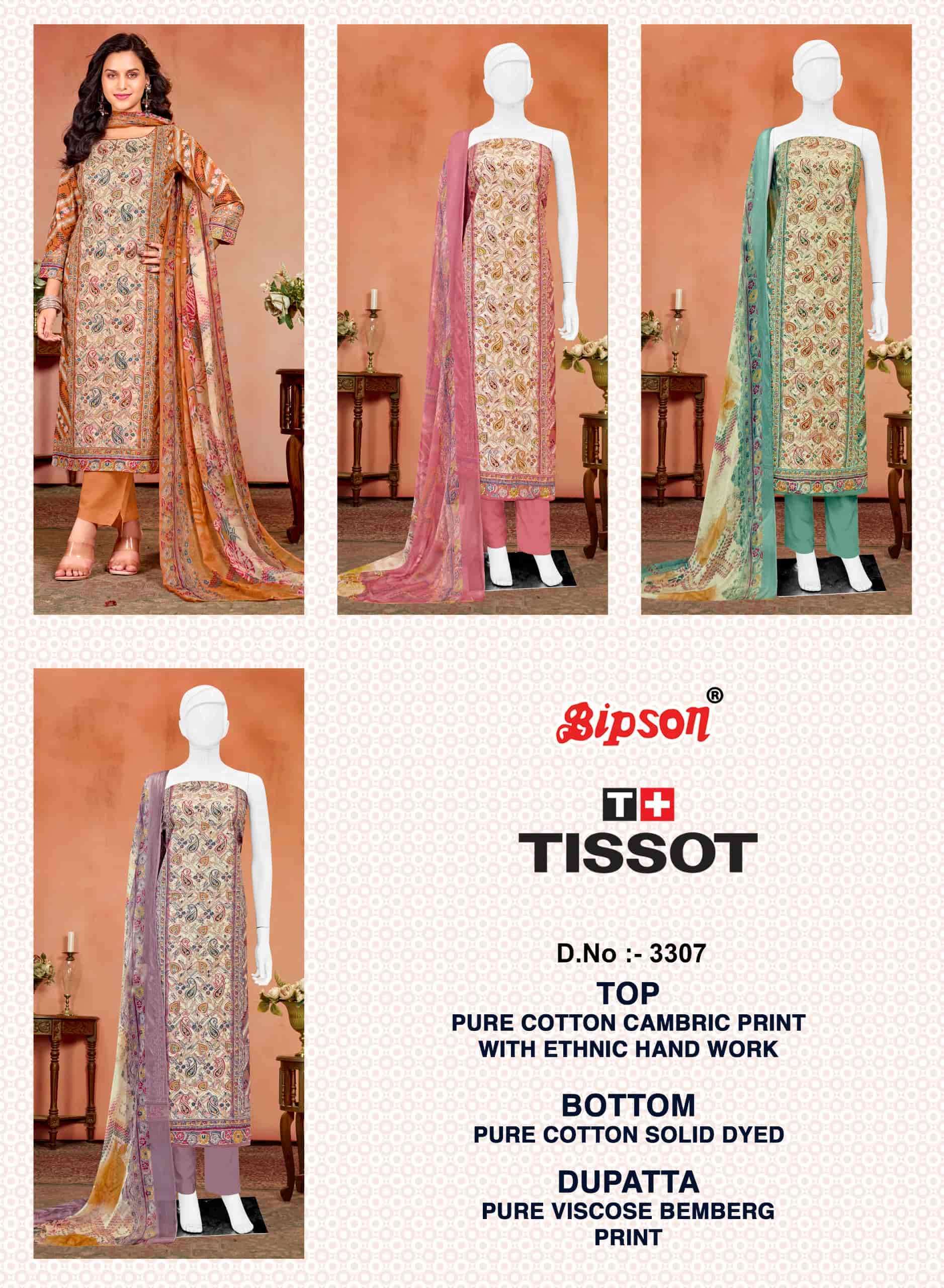 BIPSON TISSOT 3307 EXCLUSIVE BRAND COTTON PRINT SALWAR SUIT FOR PARTY WEAR 