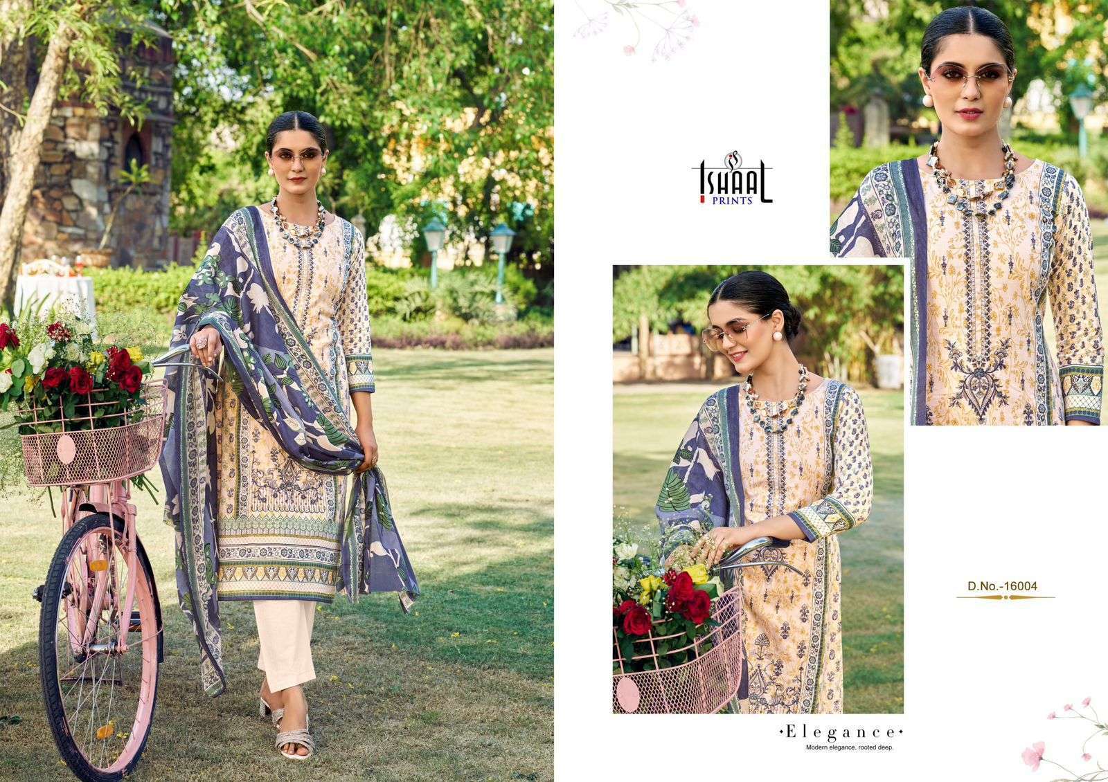 ISHAAL EMBROIDERY VOL 16 PURE LAWN COTTON DRESS CATALOG DEALER